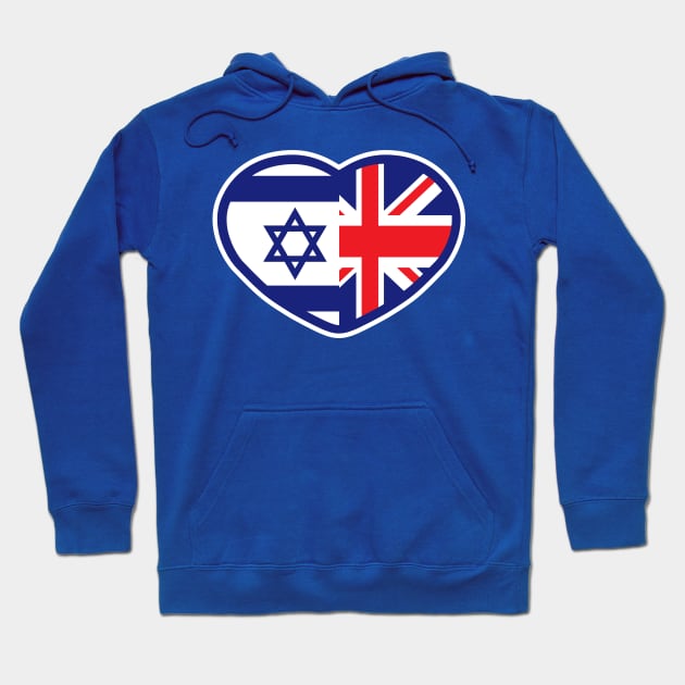 Israel UK Flags Hoodie by MeLoveIsrael